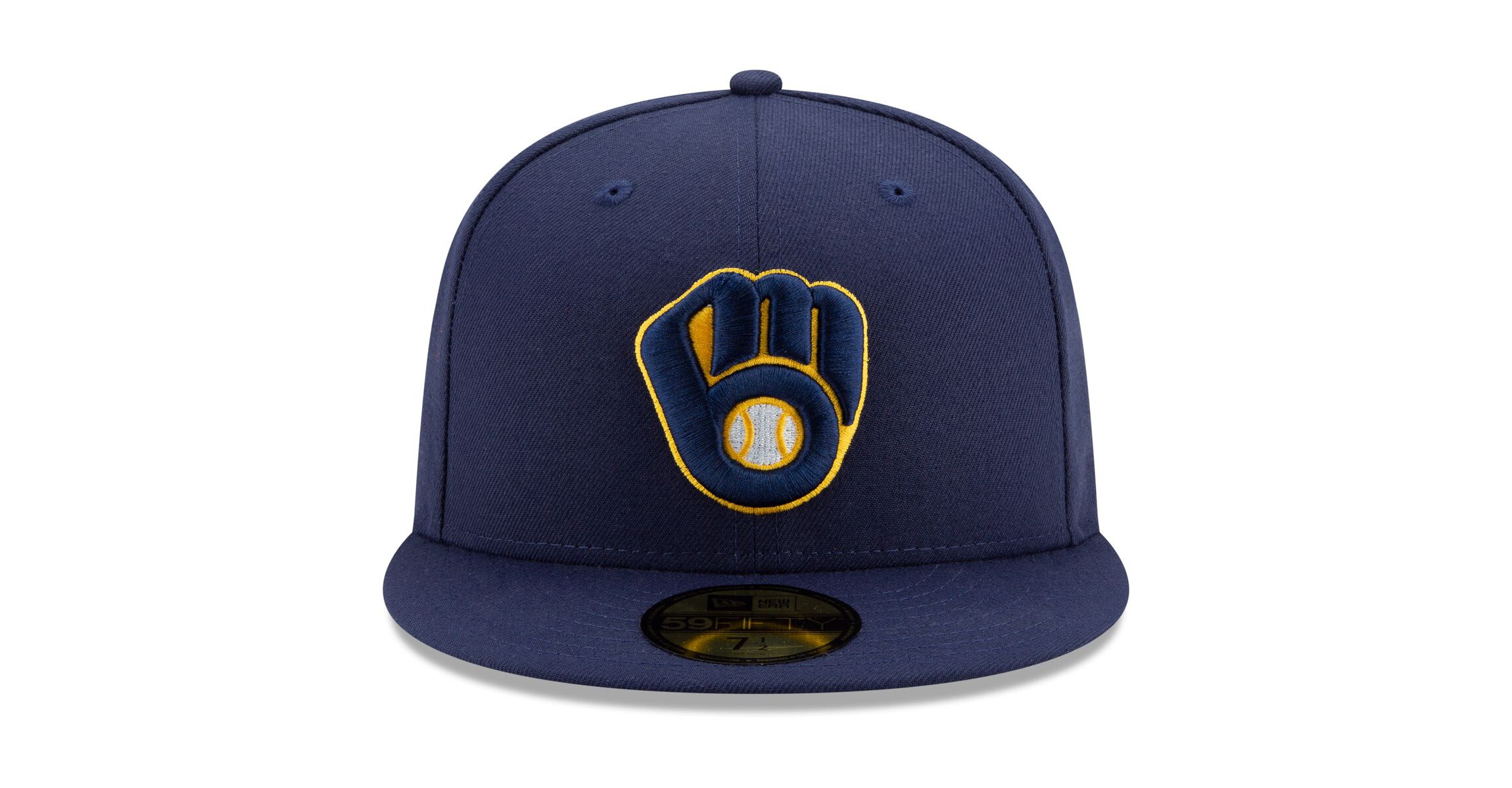 MLB Milwaukee Brewers Home Authentic Collection On-Field 59FIFTY Fitted Hat