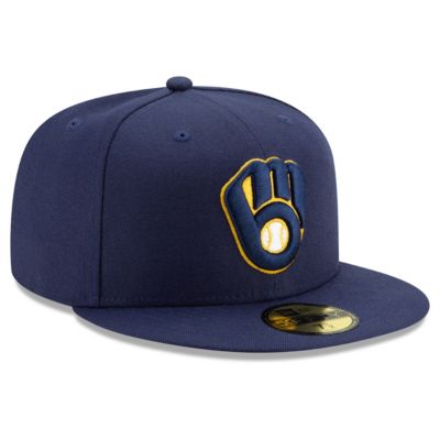 MLB Milwaukee Brewers Home Authentic Collection On-Field 59FIFTY Fitted Hat