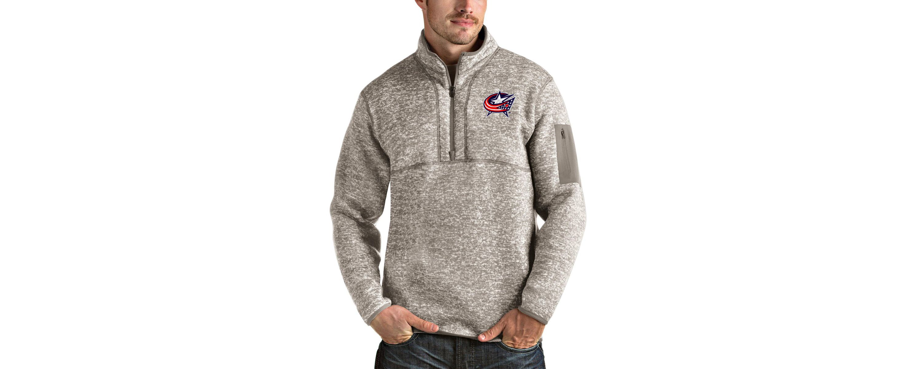 NHL Columbus Jackets Fortune Half-Zip Pullover Jacket