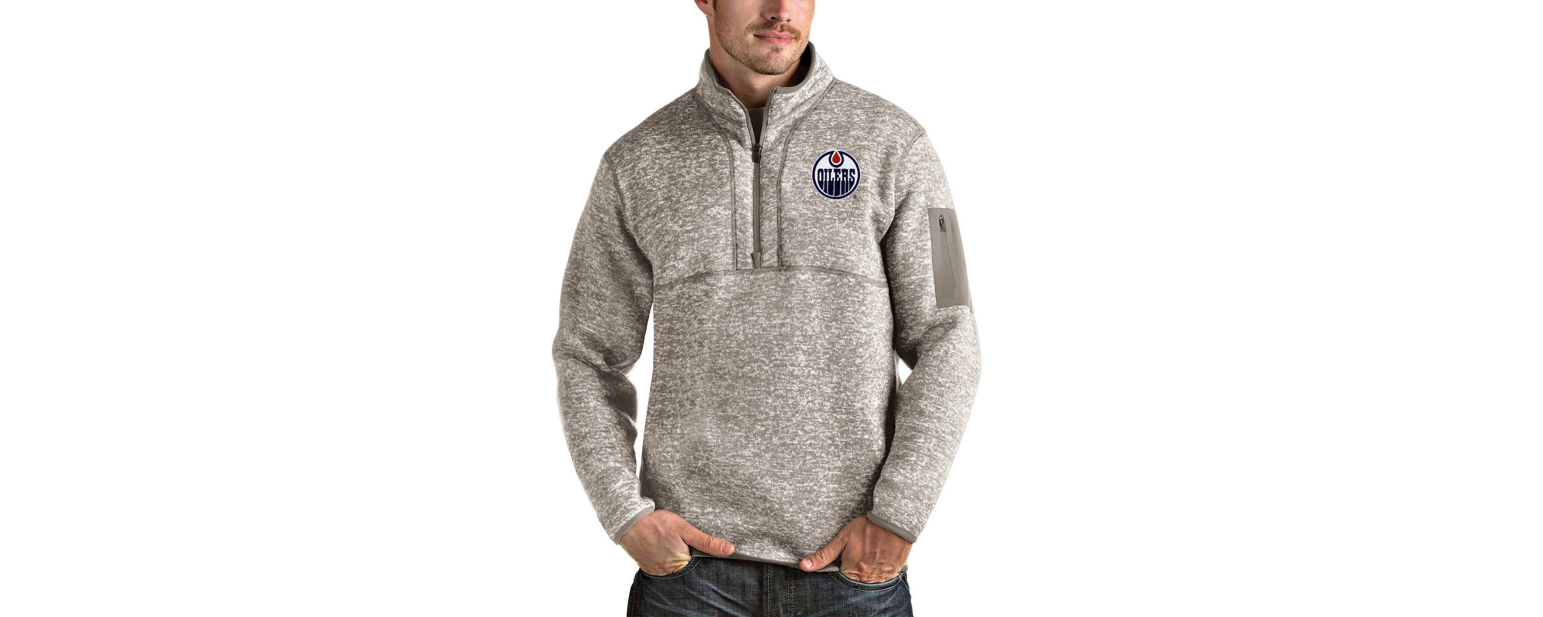NHL Edmonton Oilers Fortune Half-Zip Pullover Jacket
