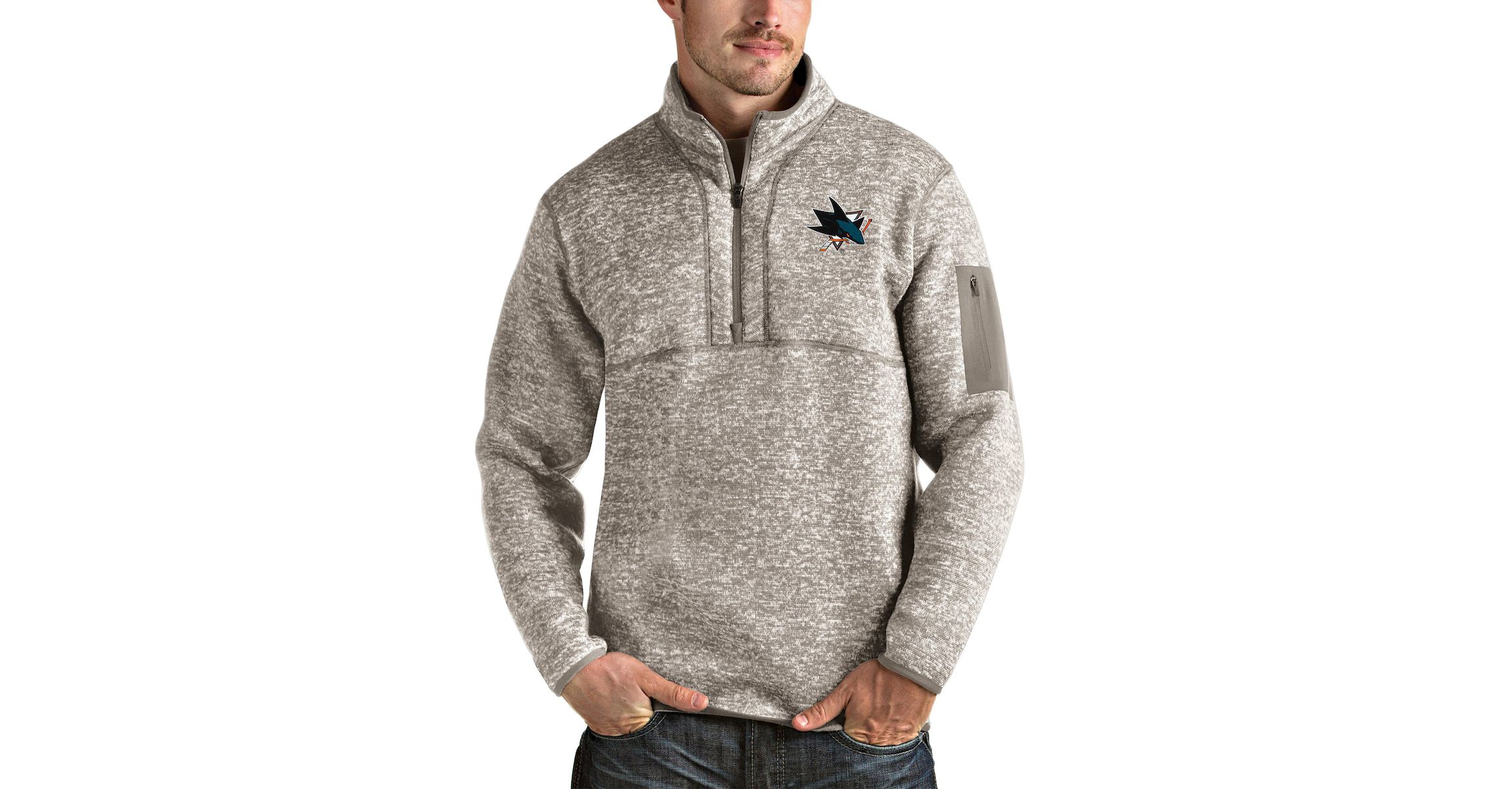 NHL San Jose Sharks Fortune Half-Zip Pullover Jacket