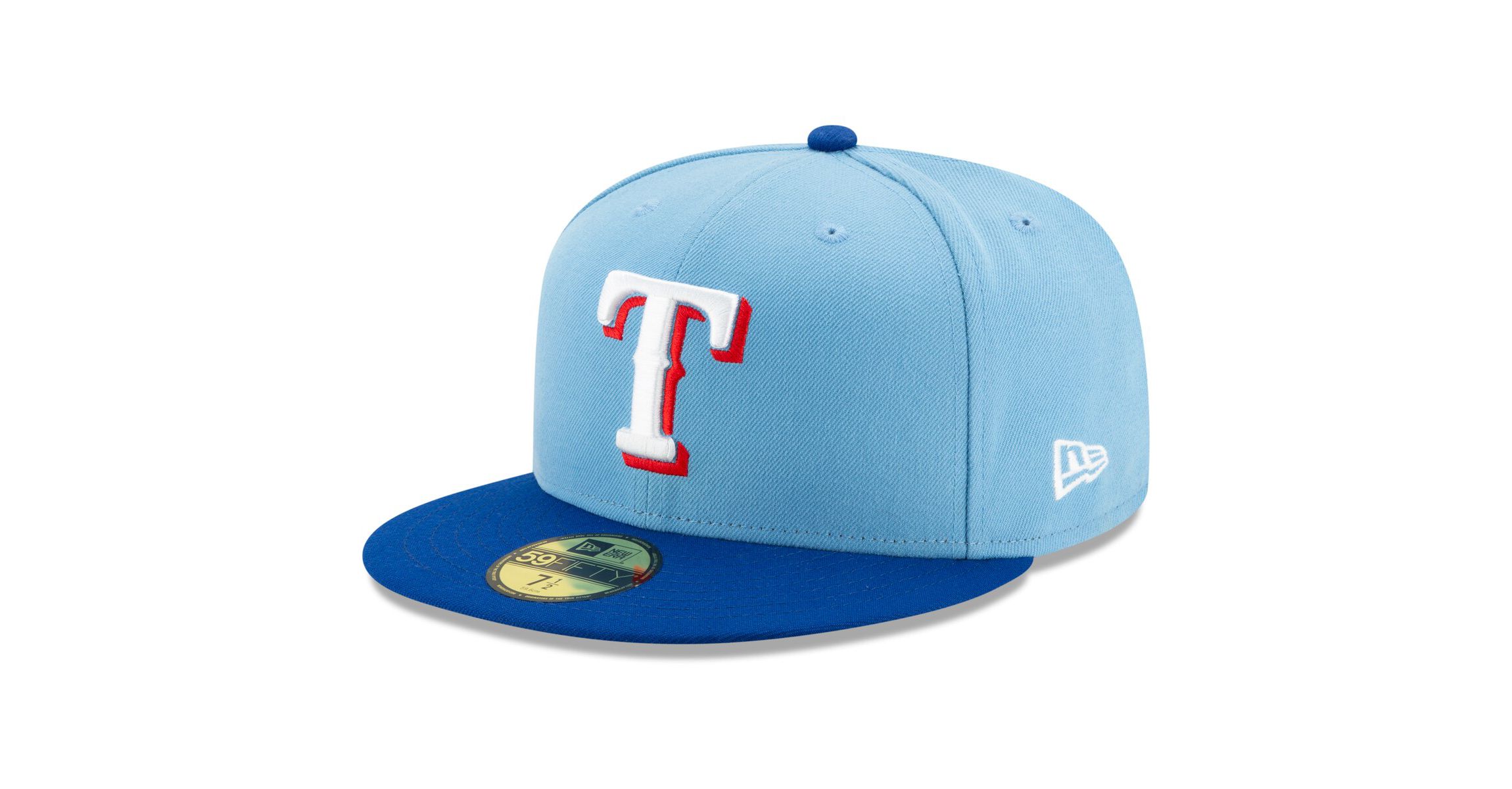 MLB Texas Rangers Light Blue/Royal On-Field Authentic Collection 59FIFTY Fitted Hat