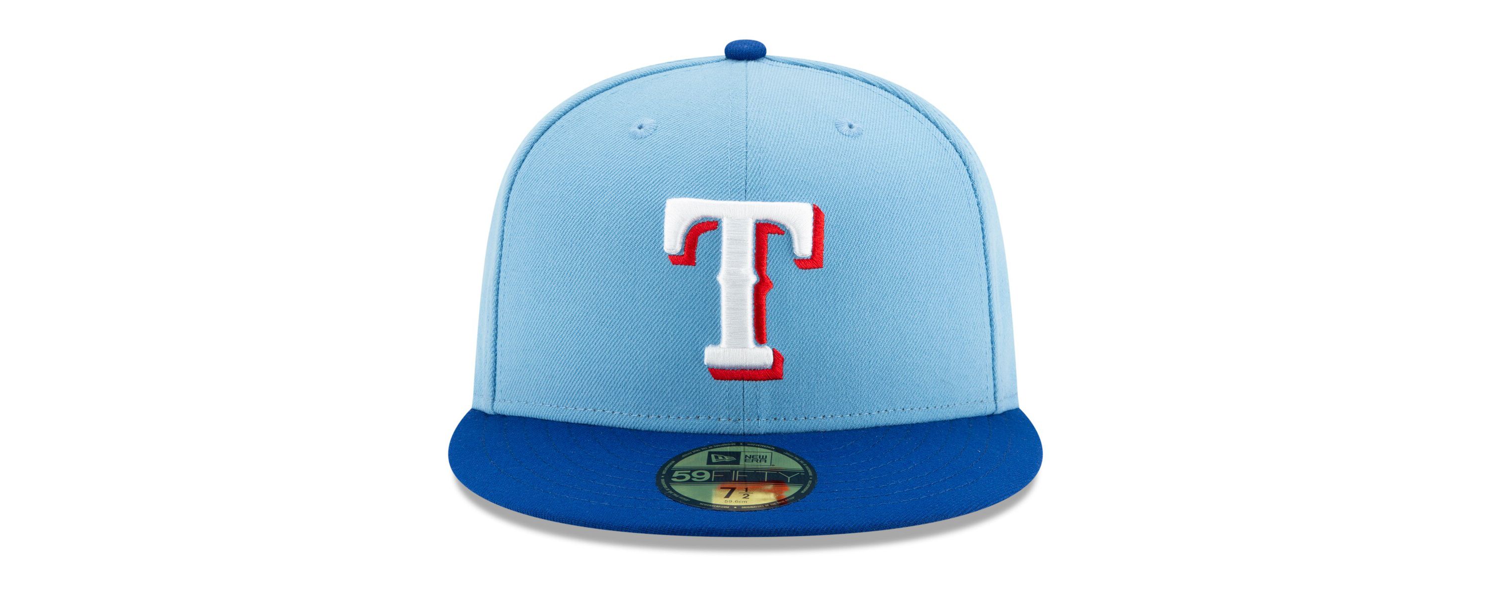 MLB Texas Rangers Light Blue/Royal On-Field Authentic Collection 59FIFTY Fitted Hat