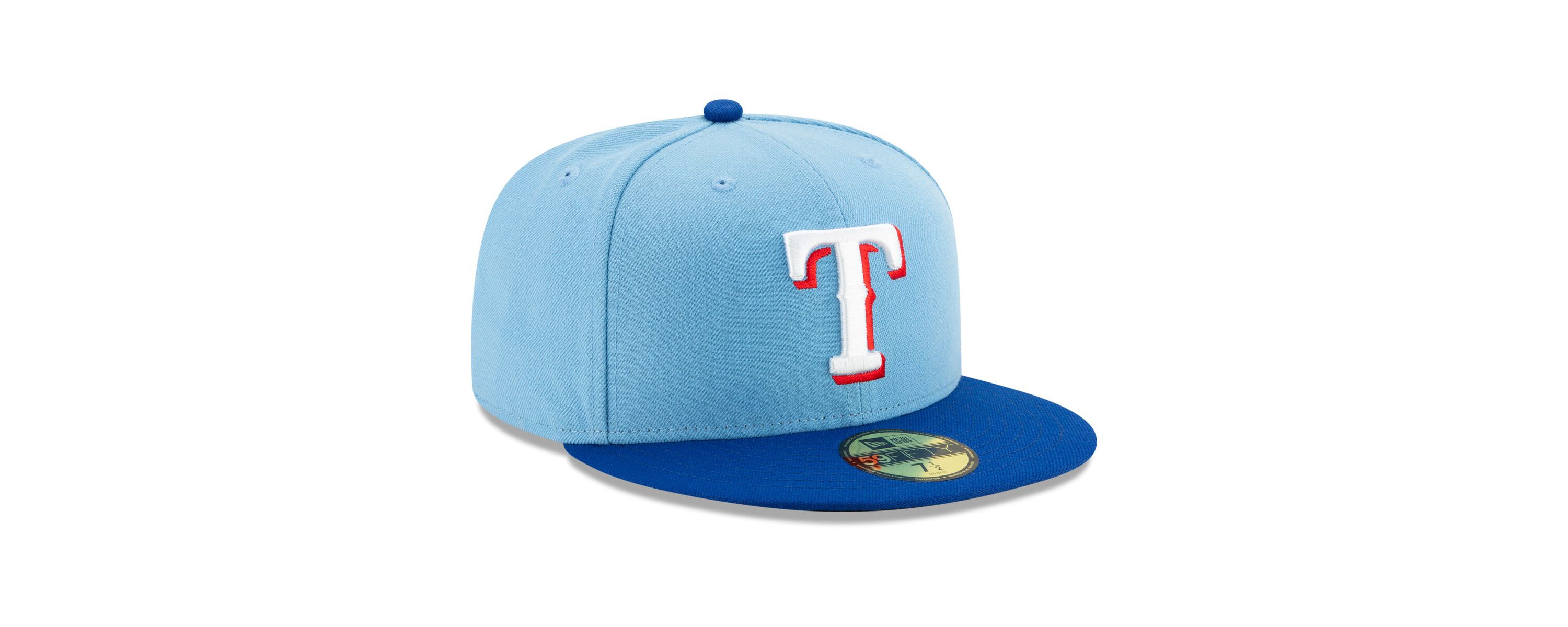 MLB Texas Rangers Light Blue/Royal On-Field Authentic Collection 59FIFTY Fitted Hat