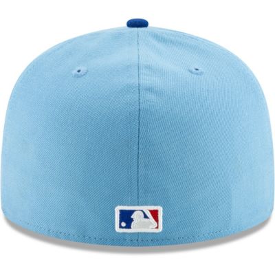 MLB Texas Rangers Light Blue/Royal On-Field Authentic Collection 59FIFTY Fitted Hat
