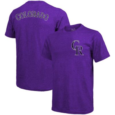 MLB Colorado Rockies Throwback Logo Tri-Blend T-Shirt