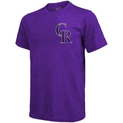 MLB Colorado Rockies Throwback Logo Tri-Blend T-Shirt