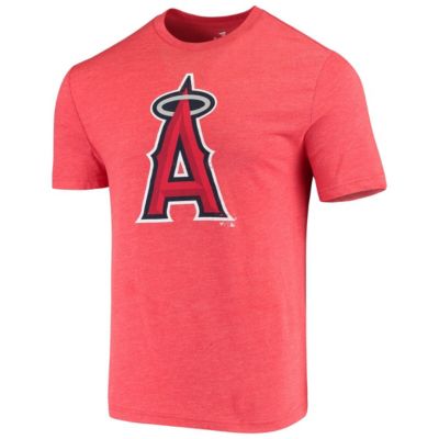 MLB Fanatics Los Angeles Angels Weathered Official Logo Tri-Blend T-Shirt