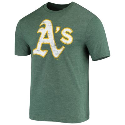 MLB Fanatics Oakland Athletics Weathered Official Logo Tri-Blend T-Shirt