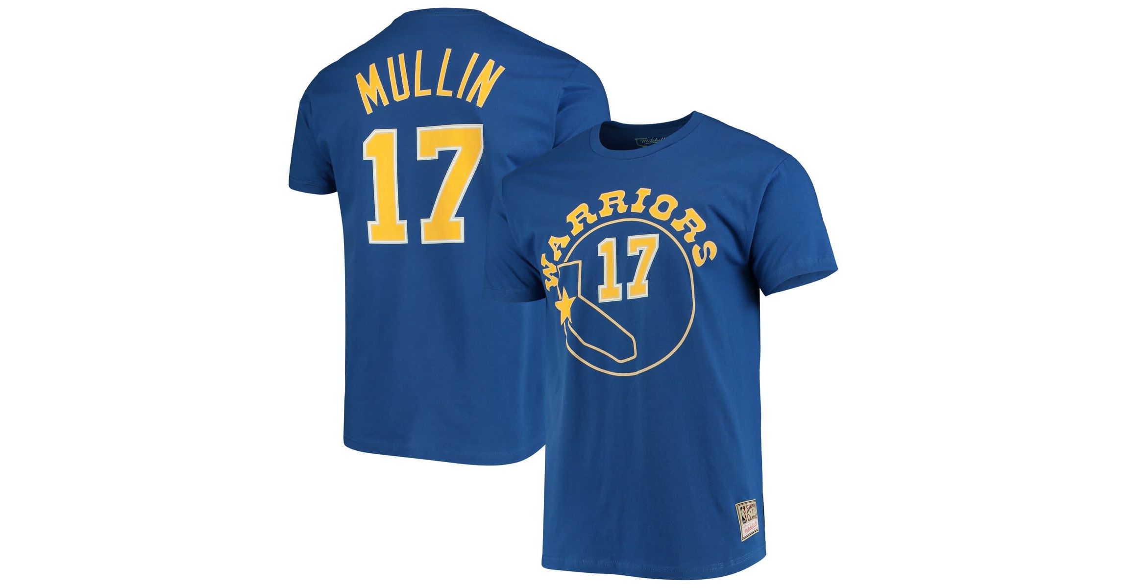 NBA Chris Mullin Golden State Warriors Hardwood Classics Name & Number Team T-Shirt