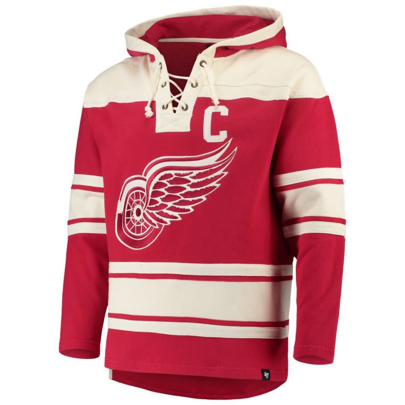NHL Steve Yzerman Detroit Wings Player Lacer Pullover Hoodie