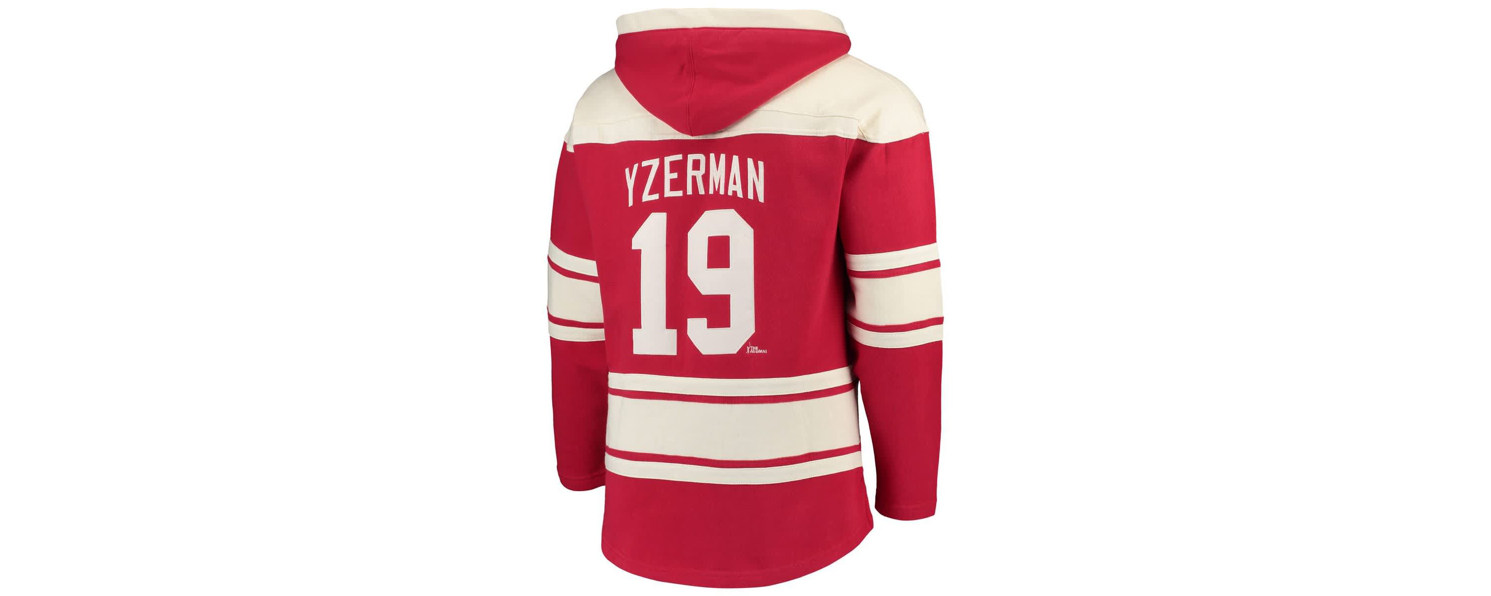 NHL Steve Yzerman Detroit Wings Player Lacer Pullover Hoodie