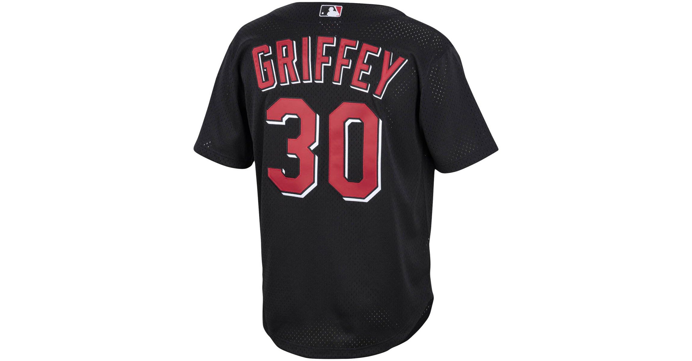 MLB Ken Griffey Jr. Cincinnati Reds Cooperstown Collection Mesh Batting Practice Button-Up Jersey