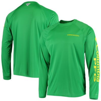 NCAA Oregon Ducks Terminal Tackle Omni-Shade Raglan Long Sleeve T-Shirt