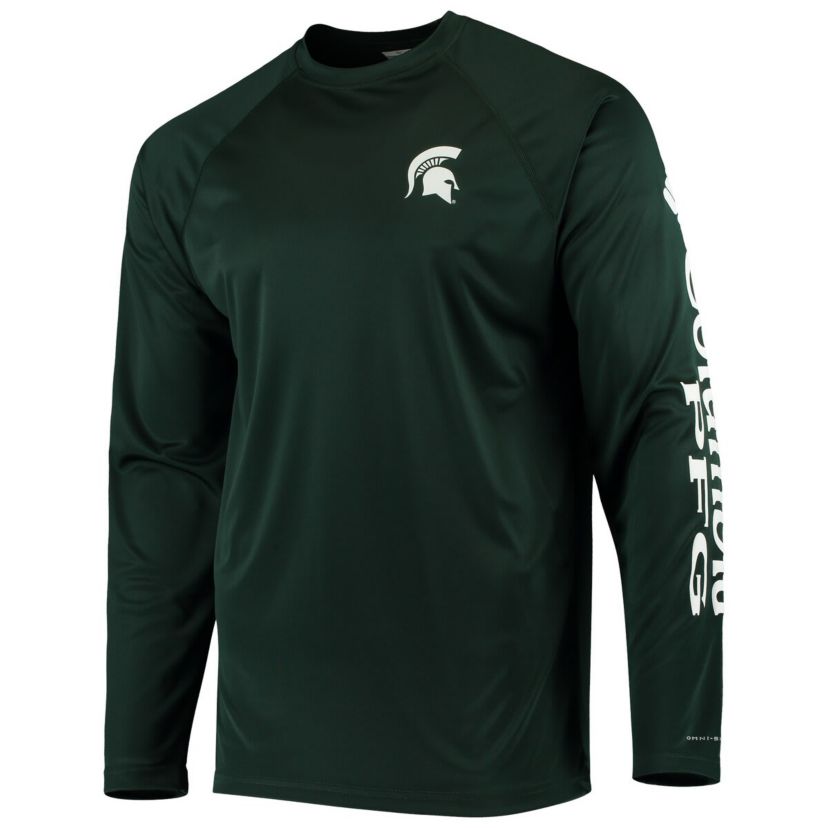 NCAA Michigan State Spartans Terminal Tackle Omni-Shade Raglan Long Sleeve T-Shirt