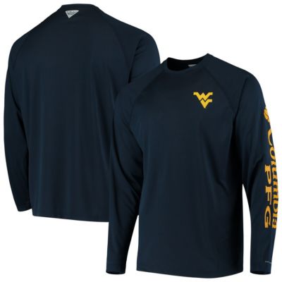 NCAA West Virginia Mountaineers Terminal Tackle Omni-Shade Raglan Long Sleeve T-Shirt