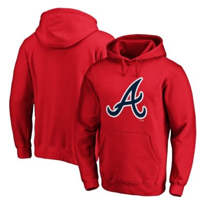 MLB Fanatics Atlanta Braves Official Logo Fitted Pullover Hoodie