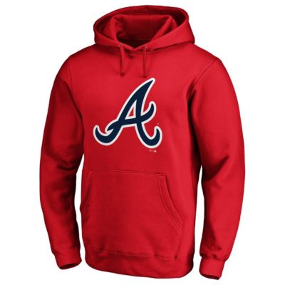 MLB Fanatics Atlanta Braves Official Logo Fitted Pullover Hoodie