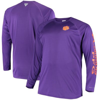 NCAA Clemson Tigers Big & Tall Terminal Tackle Long Sleeve Omni-Shade T-Shirt