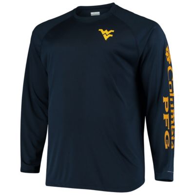 NCAA West Virginia Mountaineers Big & Tall Terminal Tackle Long Sleeve Omni-Shade T-Shirt