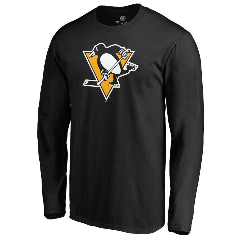 NHL Fanatics Pittsburgh Penguins Primary Team Logo Long Sleeve T-Shirt