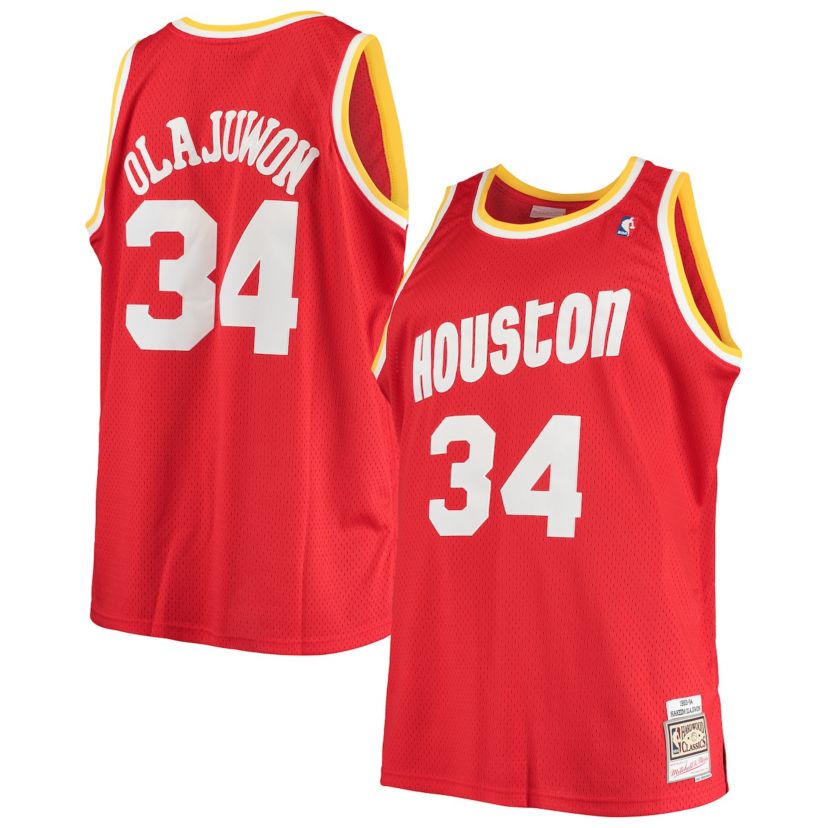 NBA Hakeem Olajuwon Houston Rockets 1993/94 Big & Tall Hardwood Classics Swingman Jersey