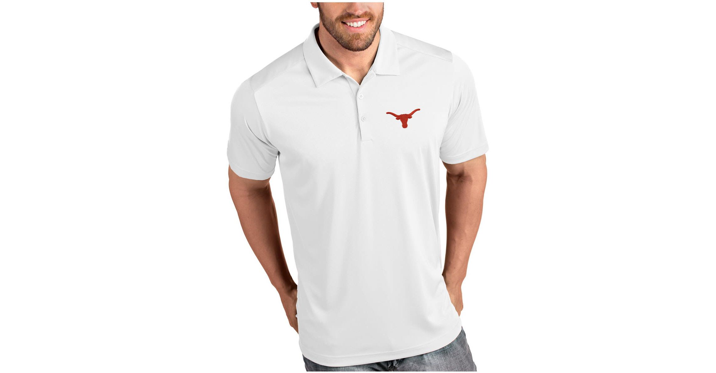 NCAA Texas Longhorns Desert Dry Tribute Polo