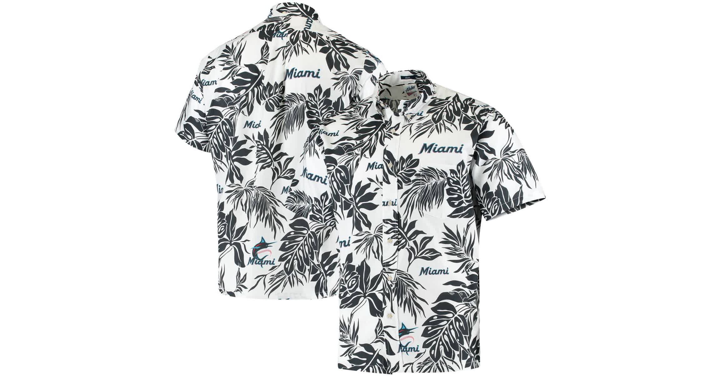 MLB Miami Marlins Aloha Button-Down Shirt