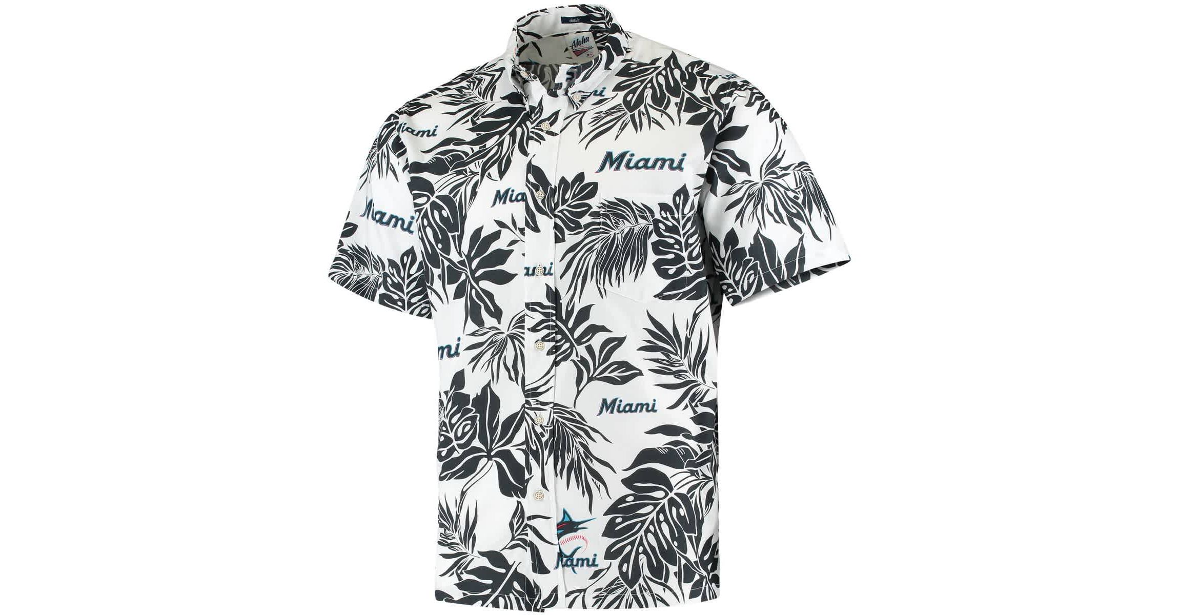 MLB Miami Marlins Aloha Button-Down Shirt