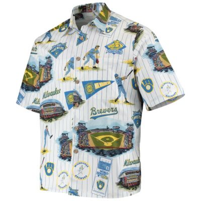 MLB Milwaukee Brewers Scenic Button-Up Shirt
