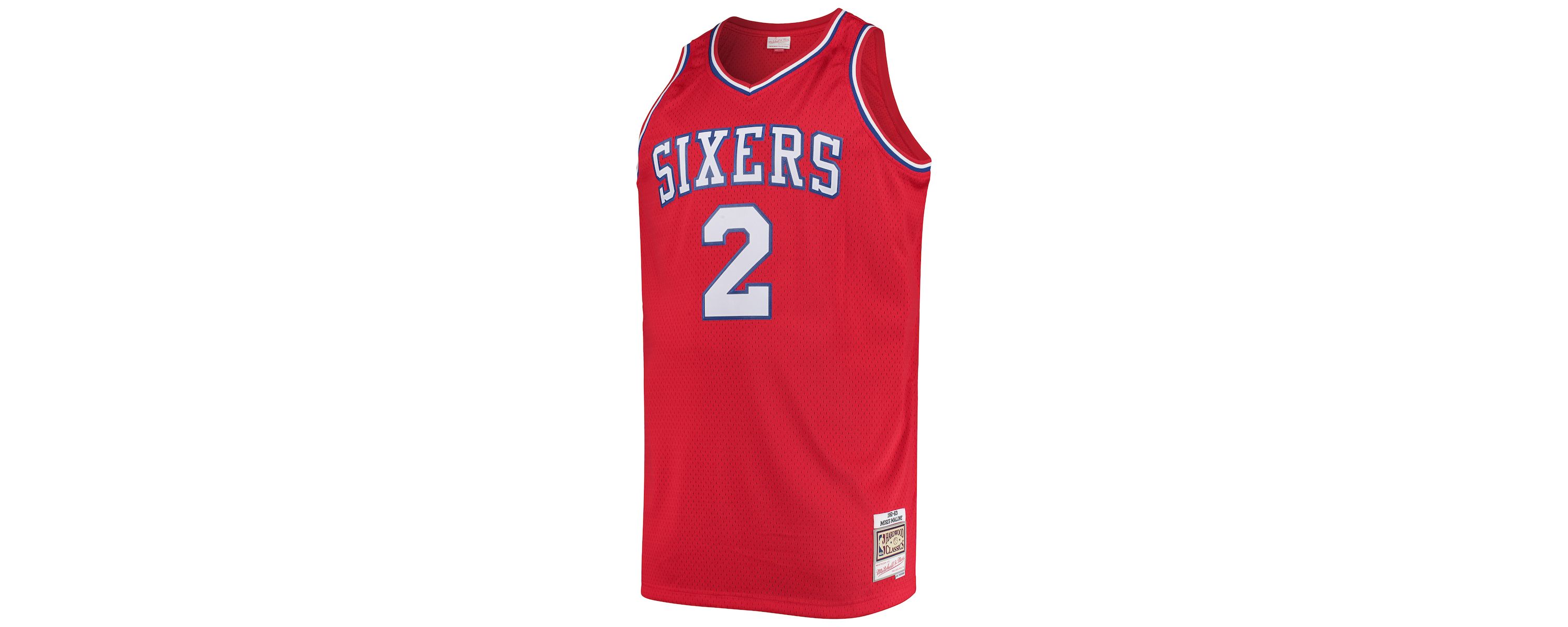 NBA Moses Malone Philadelphia 76ers 1982/83 Big & Tall Hardwood Classics Swingman Jersey