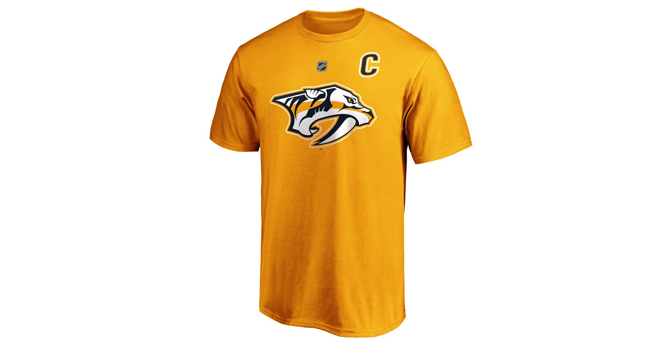 NHL Fanatics Roman Josi Nashville Predators Authentic Stack Player Name & Number T-Shirt