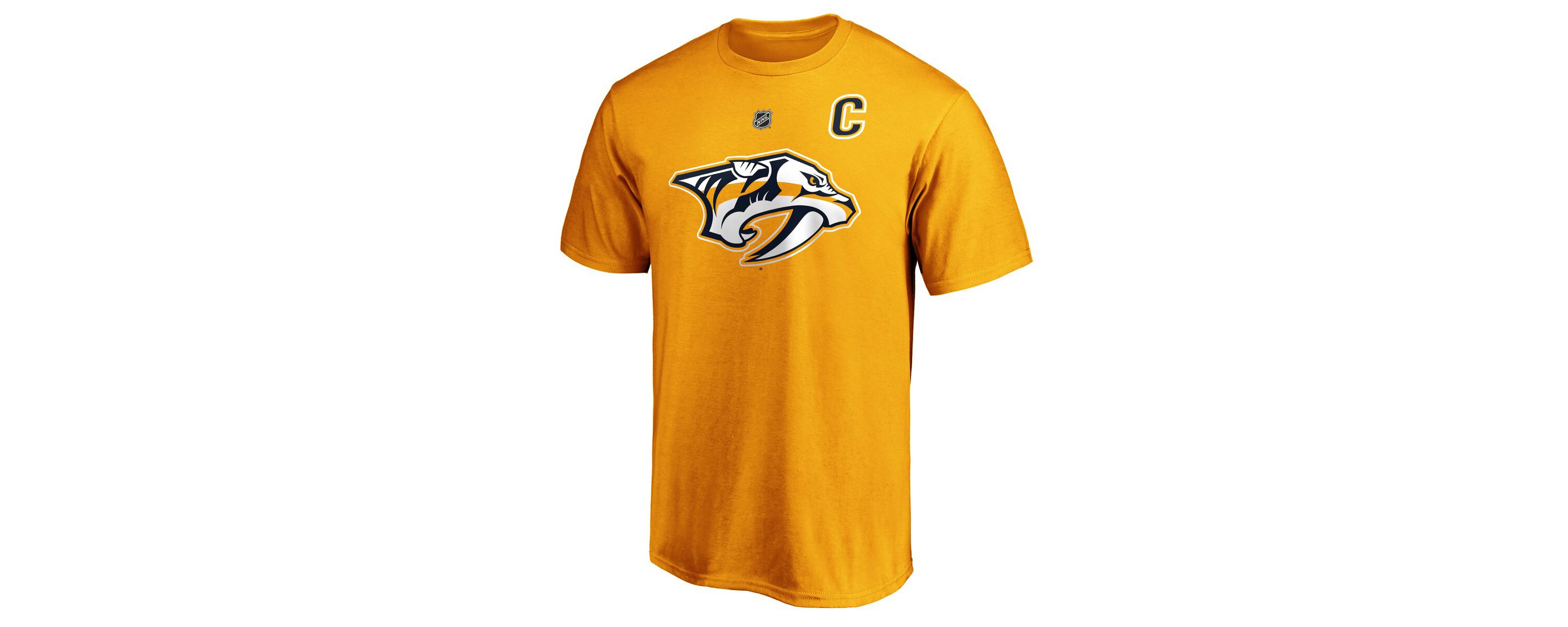 NHL Fanatics Roman Josi Nashville Predators Authentic Stack Player Name & Number T-Shirt