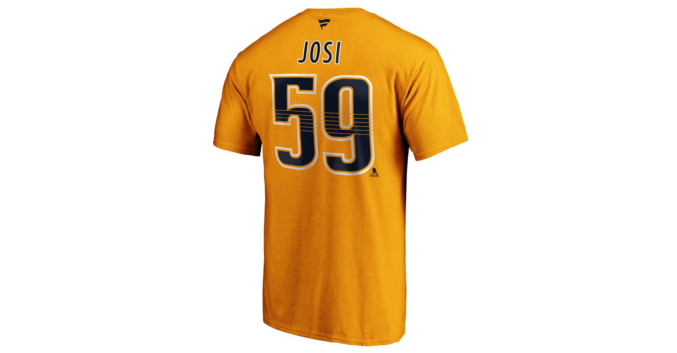 NHL Fanatics Roman Josi Nashville Predators Authentic Stack Player Name & Number T-Shirt