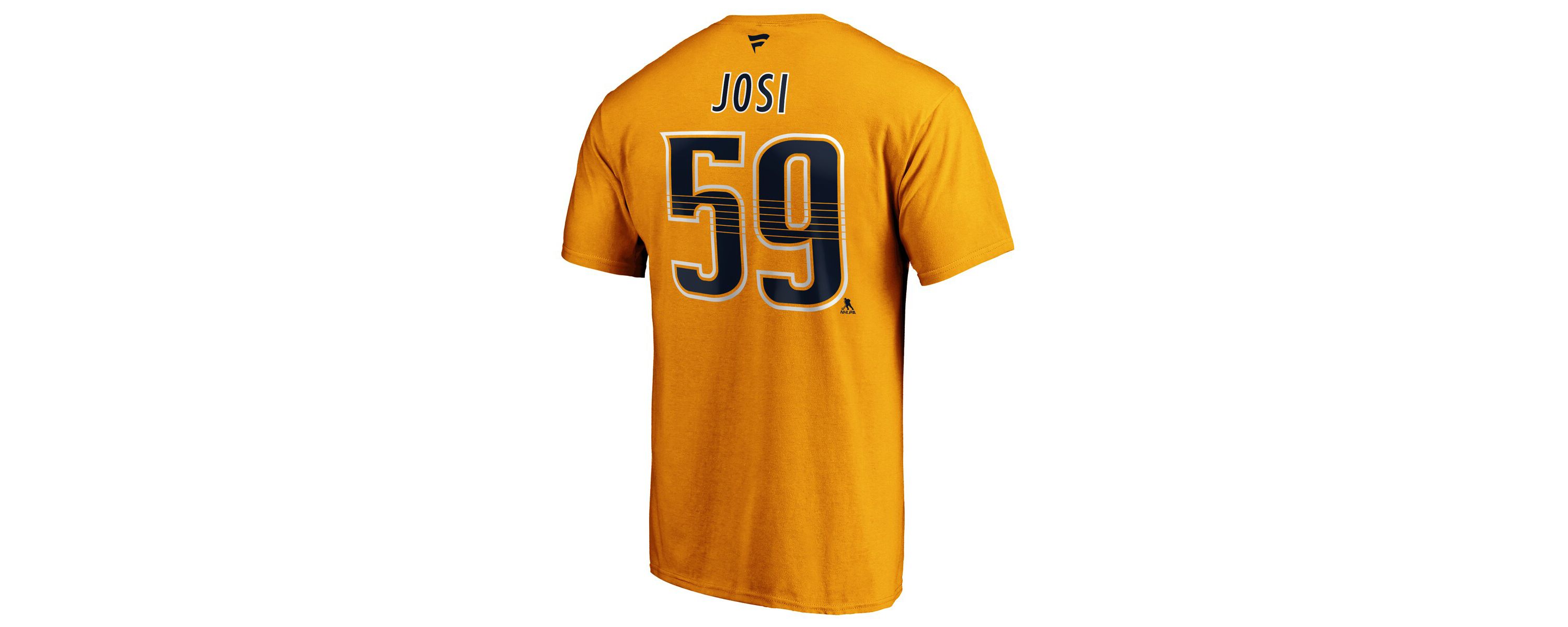 NHL Fanatics Roman Josi Nashville Predators Authentic Stack Player Name & Number T-Shirt