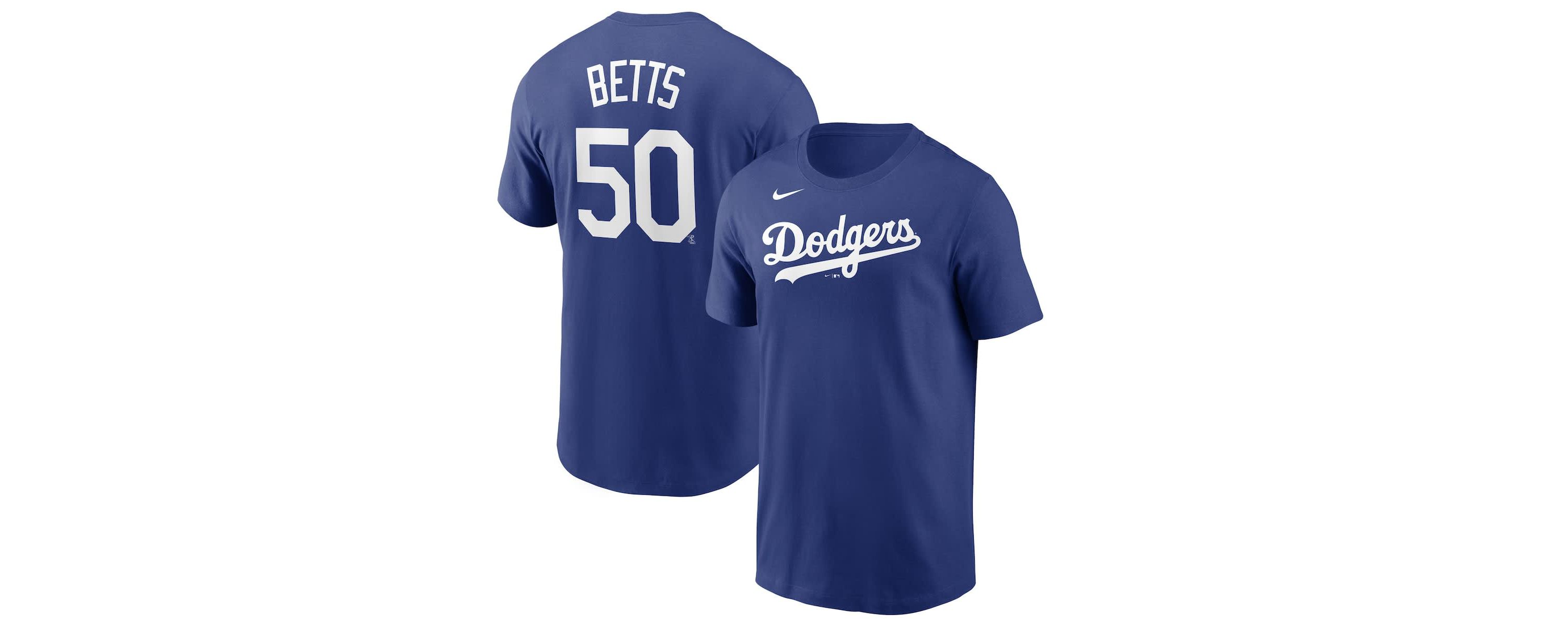 MLB Nike Mookie Betts Los Angeles Dodgers Name & Number T-Shirt