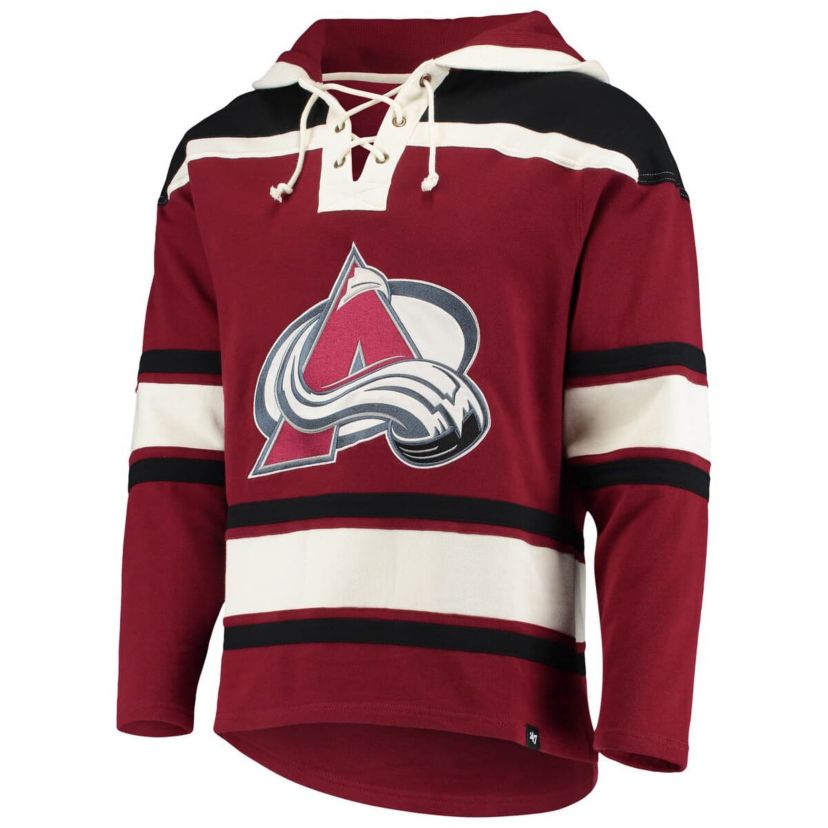 NHL Nathan MacKinnon Colorado Avalanche Player Name & Number Lacer Pullover Hoodie