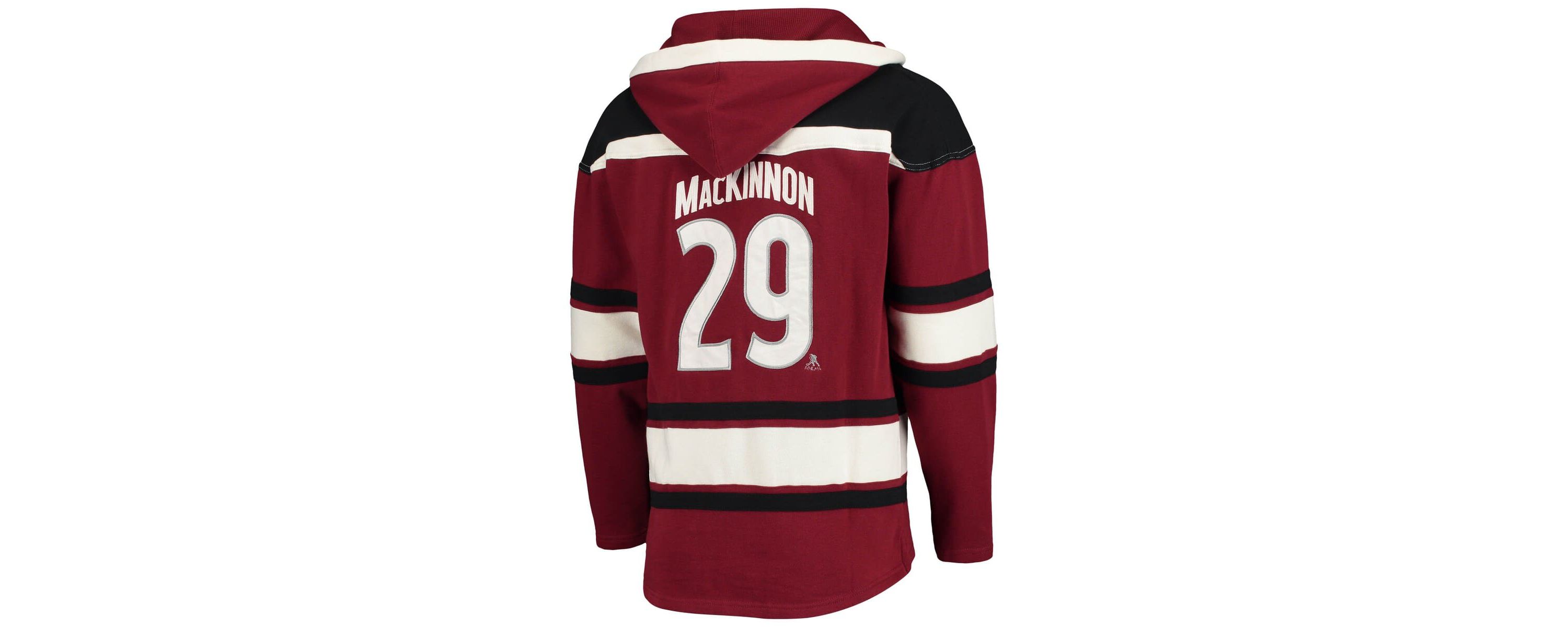 NHL Nathan MacKinnon Colorado Avalanche Player Name & Number Lacer Pullover Hoodie