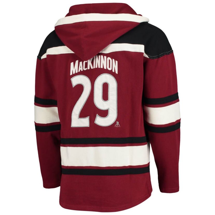 NHL Nathan MacKinnon Colorado Avalanche Player Name & Number Lacer Pullover Hoodie