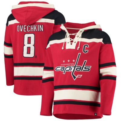 '47 Men's NHL Alexander Ovechkin Washington Capitals Player Name & Number Lacer Pullover Hoodie