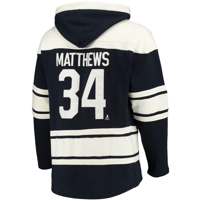 NHL Auston Matthews Toronto Maple Leafs Player Name & Number Lacer Pullover Hoodie