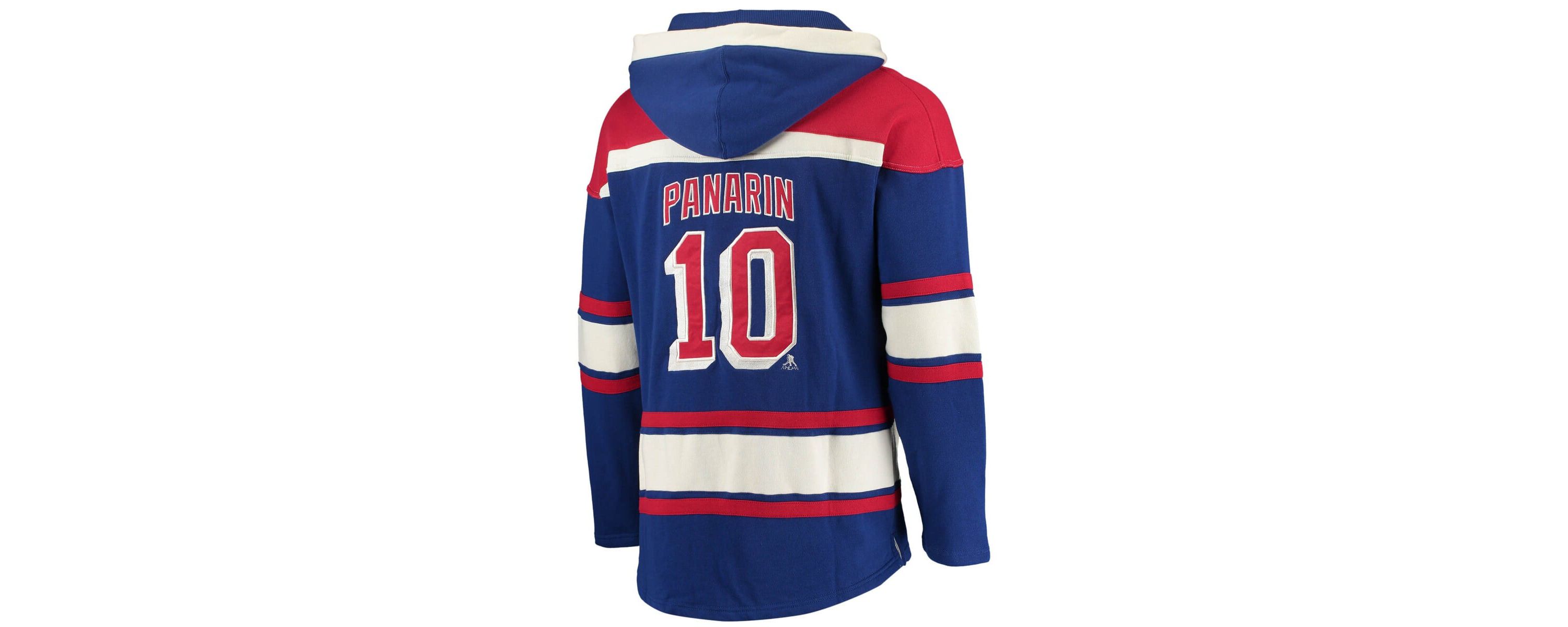 NHL Artemi Panarin New York Rangers Player Name & Number Lacer Pullover Hoodie