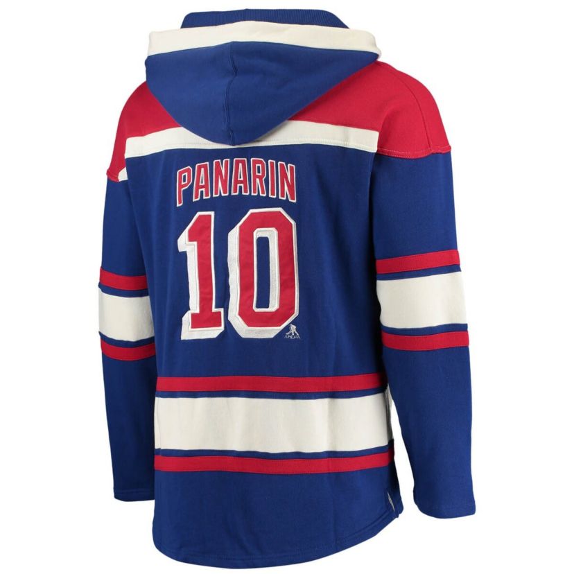NHL Artemi Panarin New York Rangers Player Name & Number Lacer Pullover Hoodie