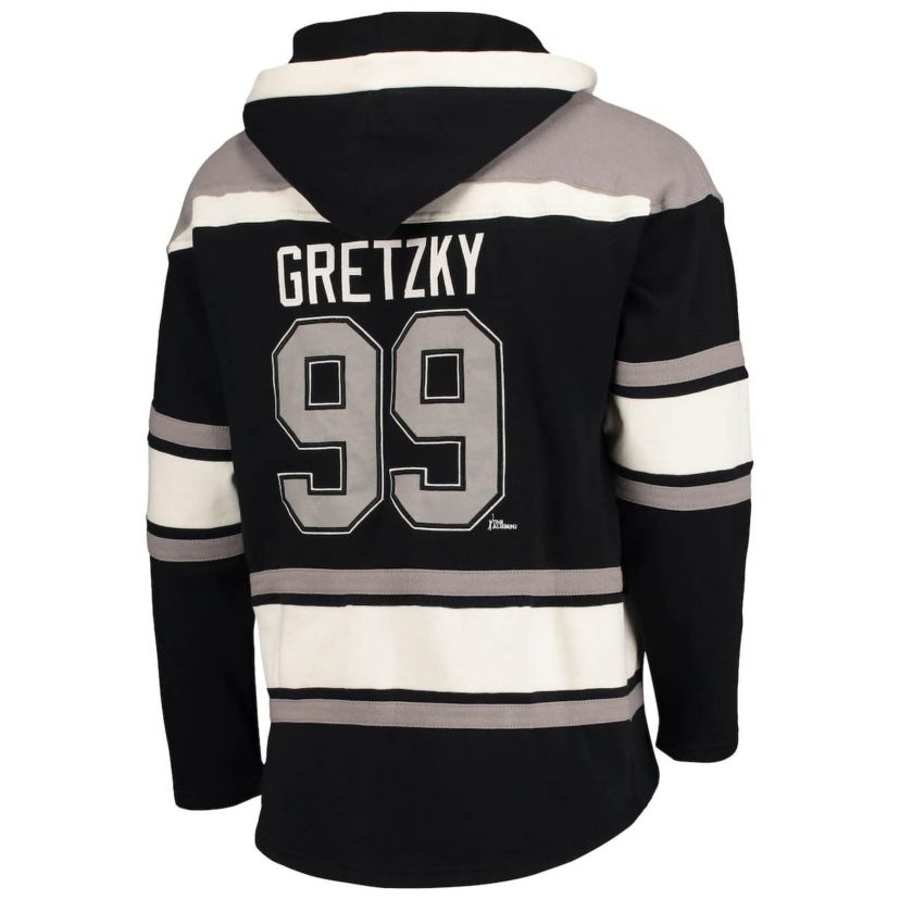 NHL Wayne Gretzky Los Angeles Kings Retired Player Name & Number Lacer Pullover Hoodie