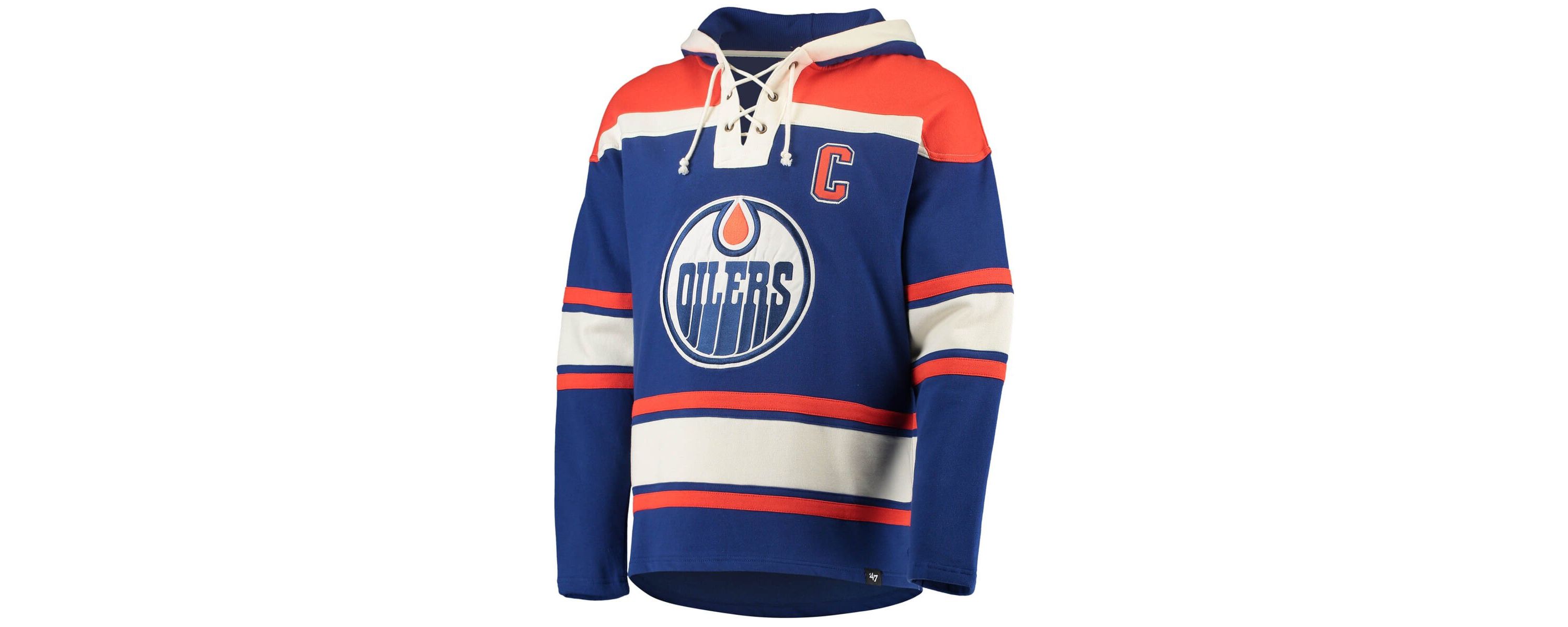 NHL Wayne Gretzky Edmonton Oilers Retired Player Name & Number Lacer Pullover Hoodie