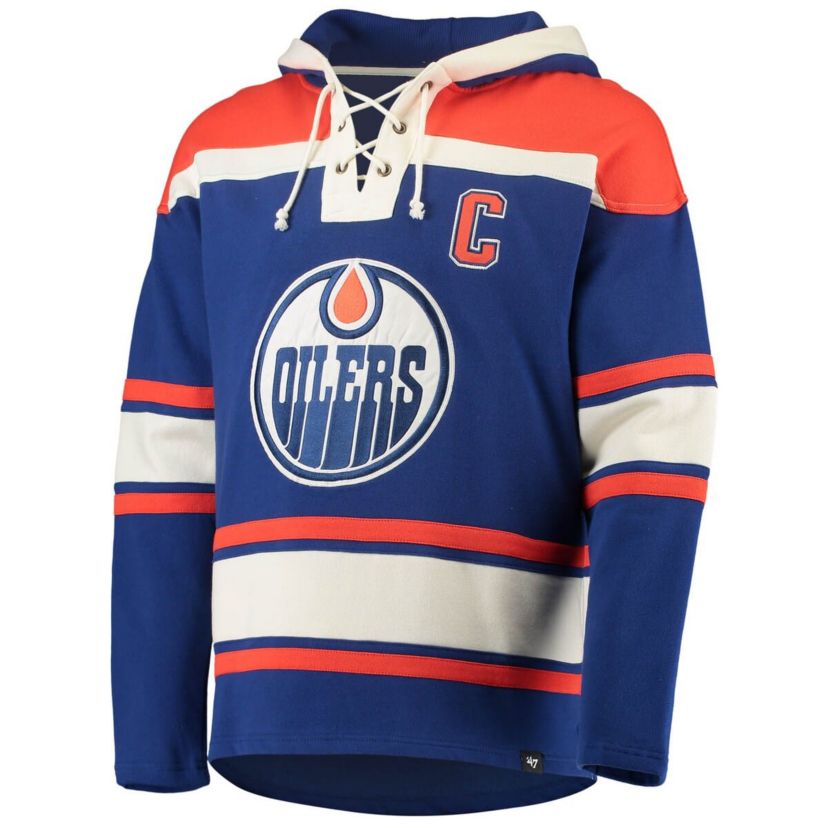 NHL Wayne Gretzky Edmonton Oilers Retired Player Name & Number Lacer Pullover Hoodie