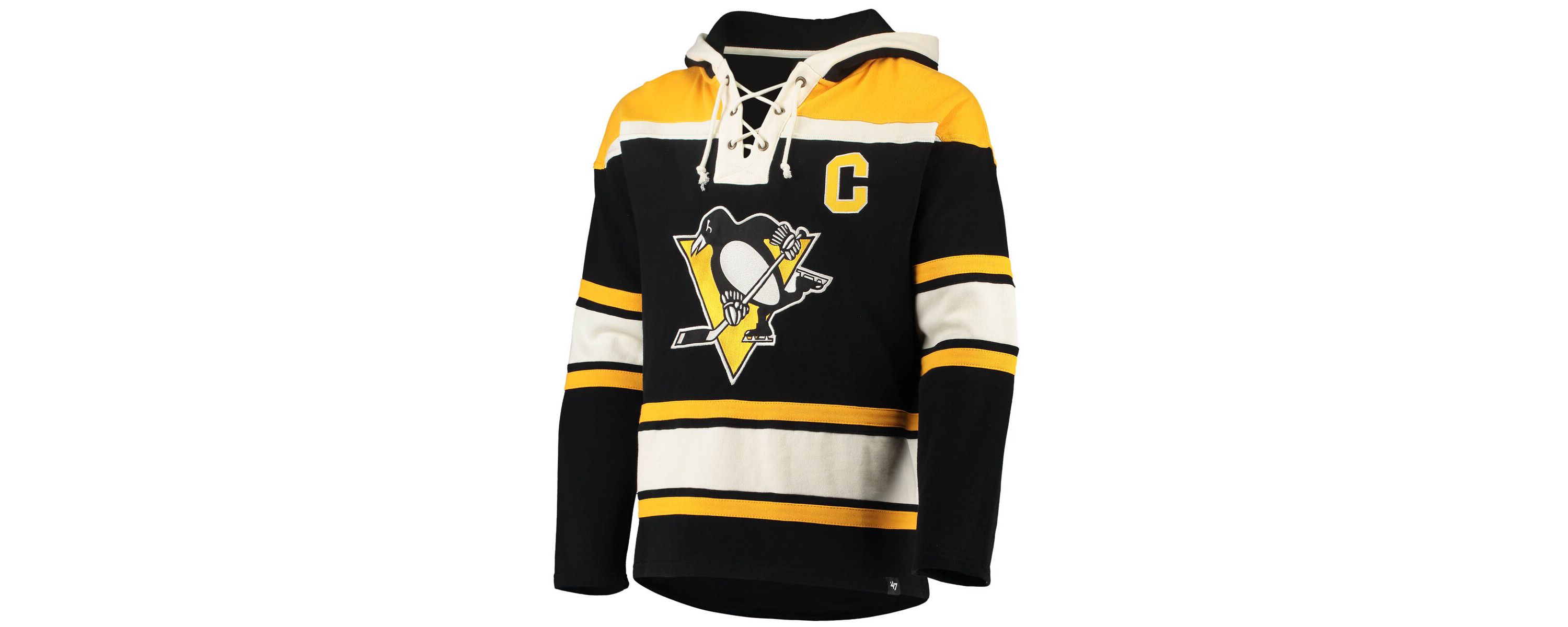 NHL Mario Lemieux Pittsburgh Penguins Retired Player Name & Number Lacer Pullover Hoodie