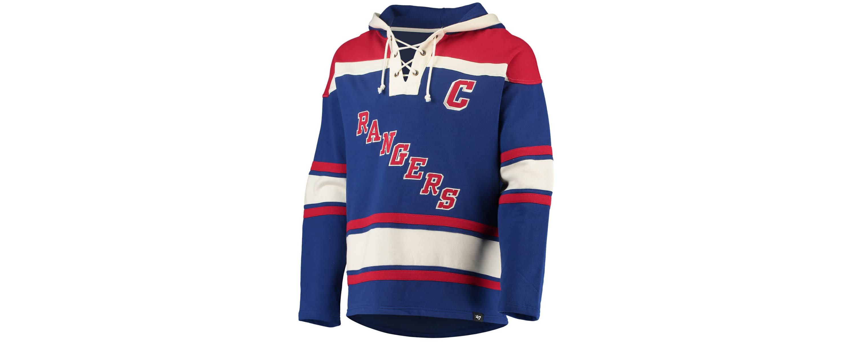 NHL Mark Messier New York Rangers Retired Player Name & Number Lacer Pullover Hoodie