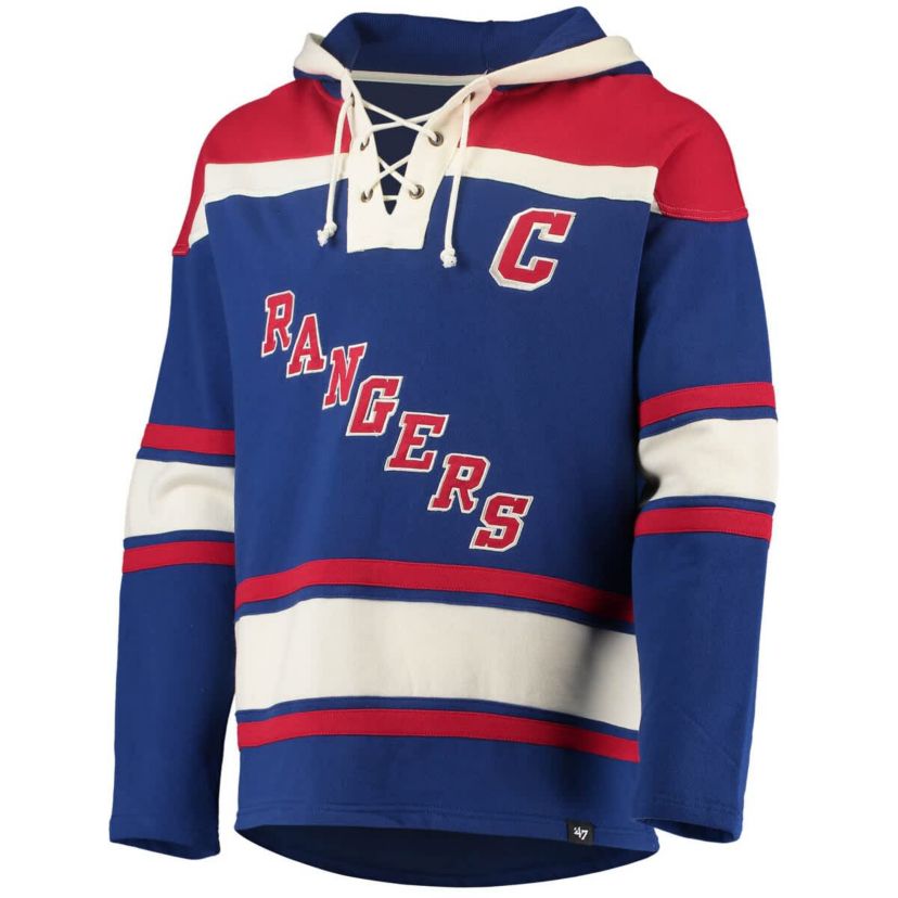 NHL Mark Messier New York Rangers Retired Player Name & Number Lacer Pullover Hoodie