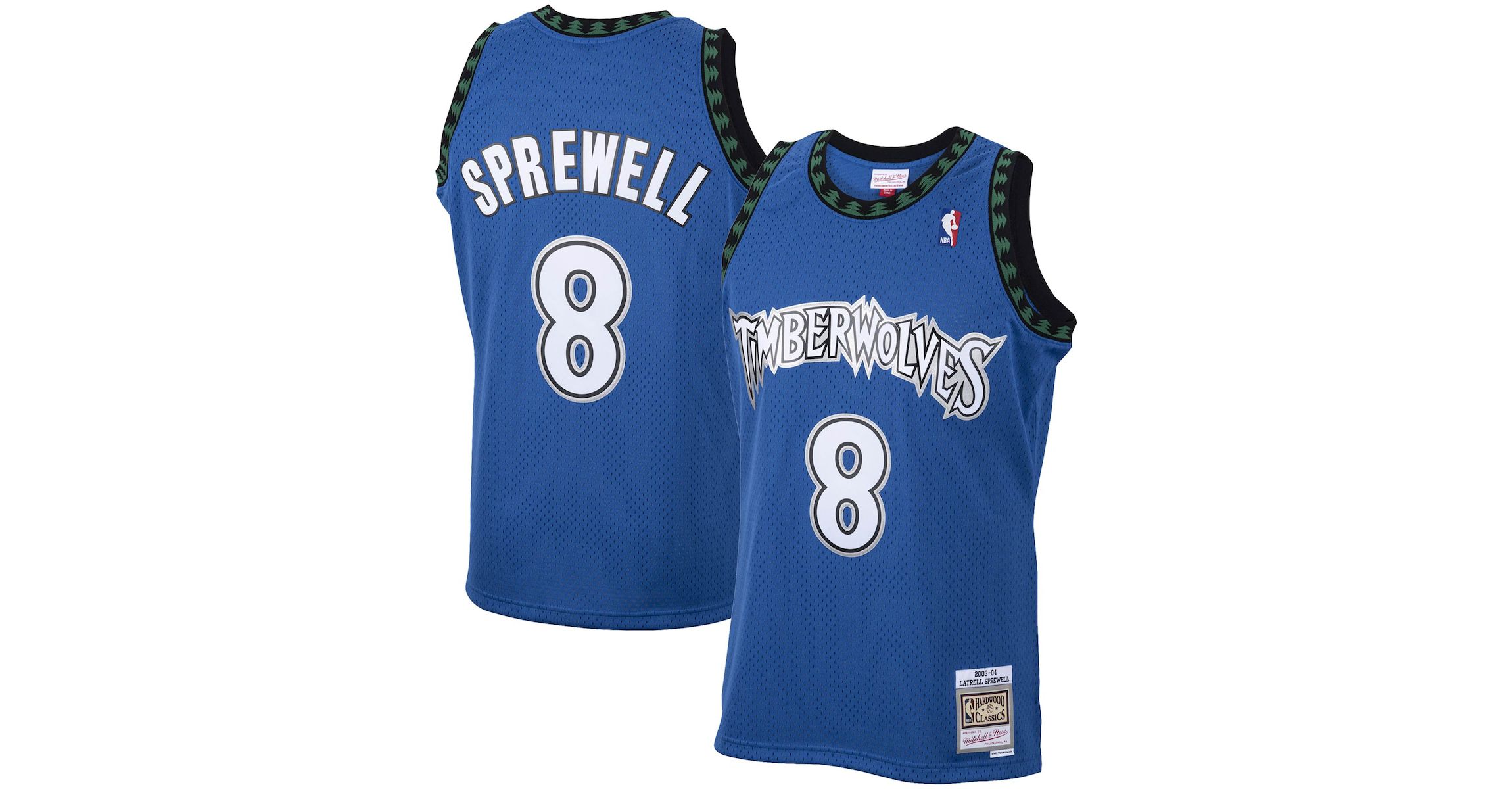NBA Latrell Sprewell Minnesota Timberwolves 2001/02 Hardwood Classics Swingman Jersey